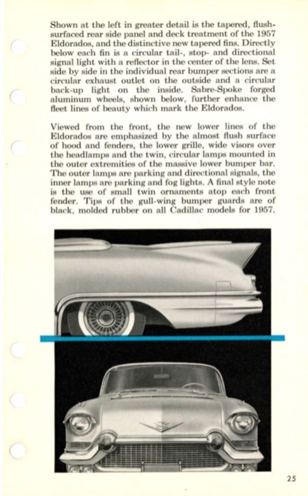 1957 Cadillac Salesmans Data Book Page 149